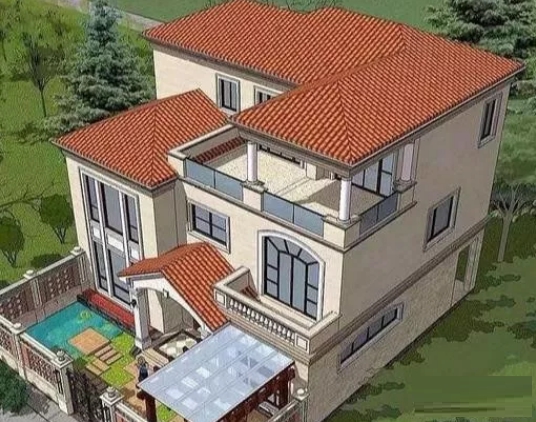 歐式三層別墅,豪華價優(yōu),該建棟這樣的和家人享受生活(圖1) 別墅設(shè)計