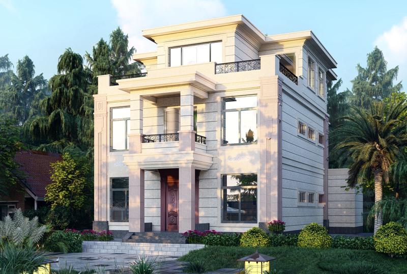 三層中式輕鋼別墅戶型+配置表【睿婕版權】(圖1) 睿婕輕鋼別墅